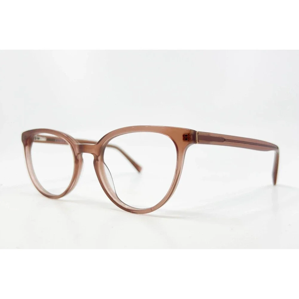 Elton John Eyewear Eyeglasses Womens Brown Round Frame 51-18-140
